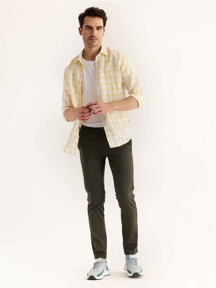 Olive Stretch Skinny Fit Trouser