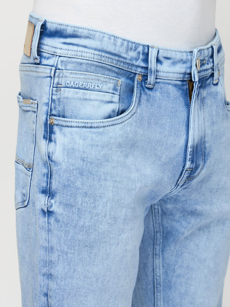 Straight Fit Light Wash Jeans
