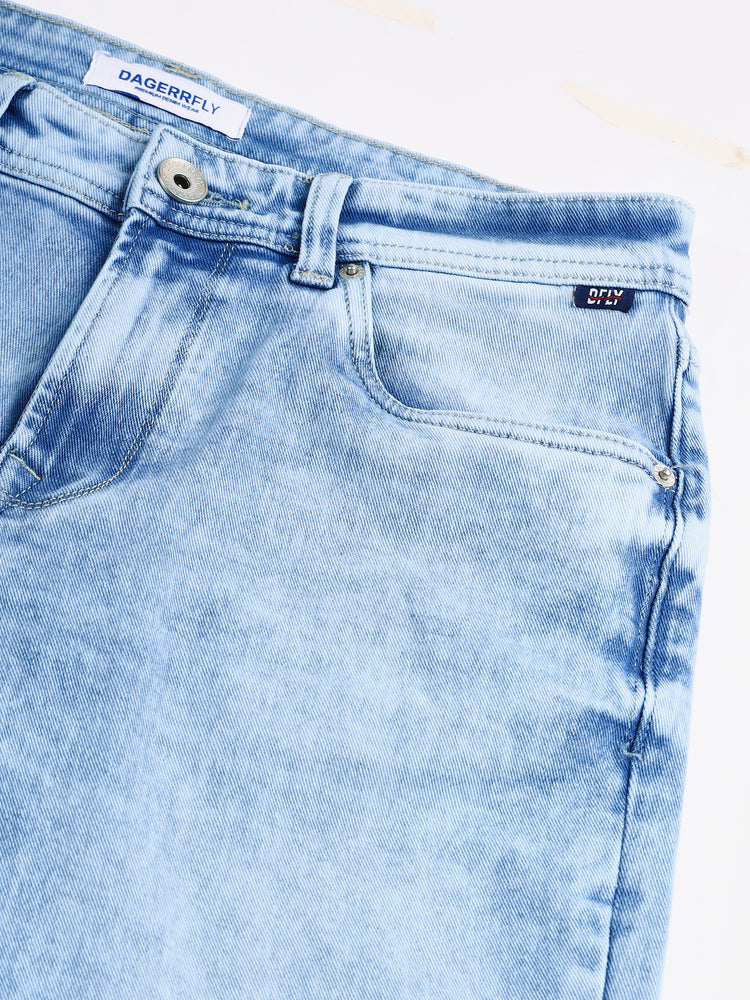 Straight Fit Light Wash Jeans