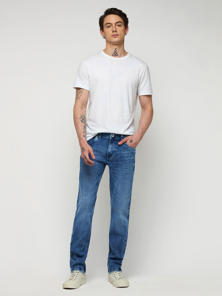 Straight Fit Medium Wash Jeans