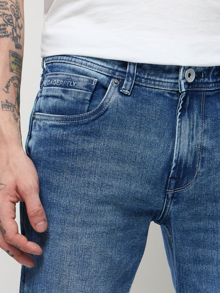 Straight Fit Medium Wash Jeans