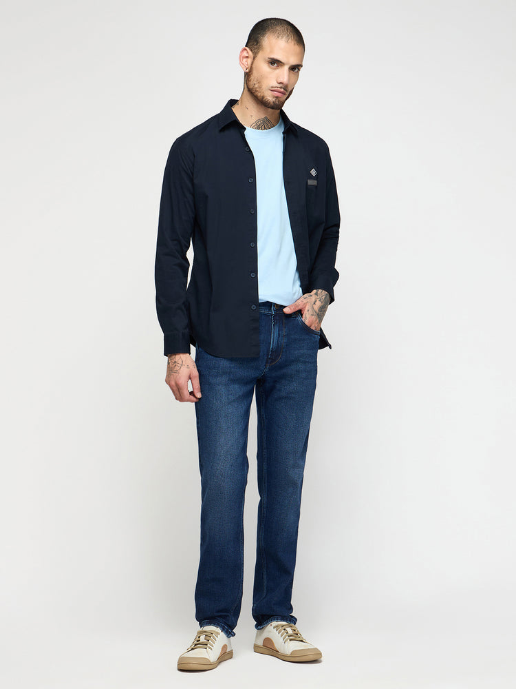 Straight Fit Dark Wash Jeans