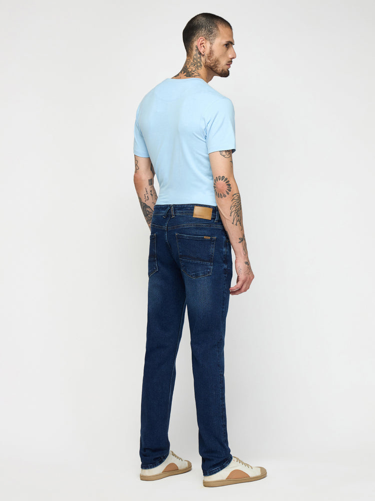 Straight Fit Dark Wash Jeans