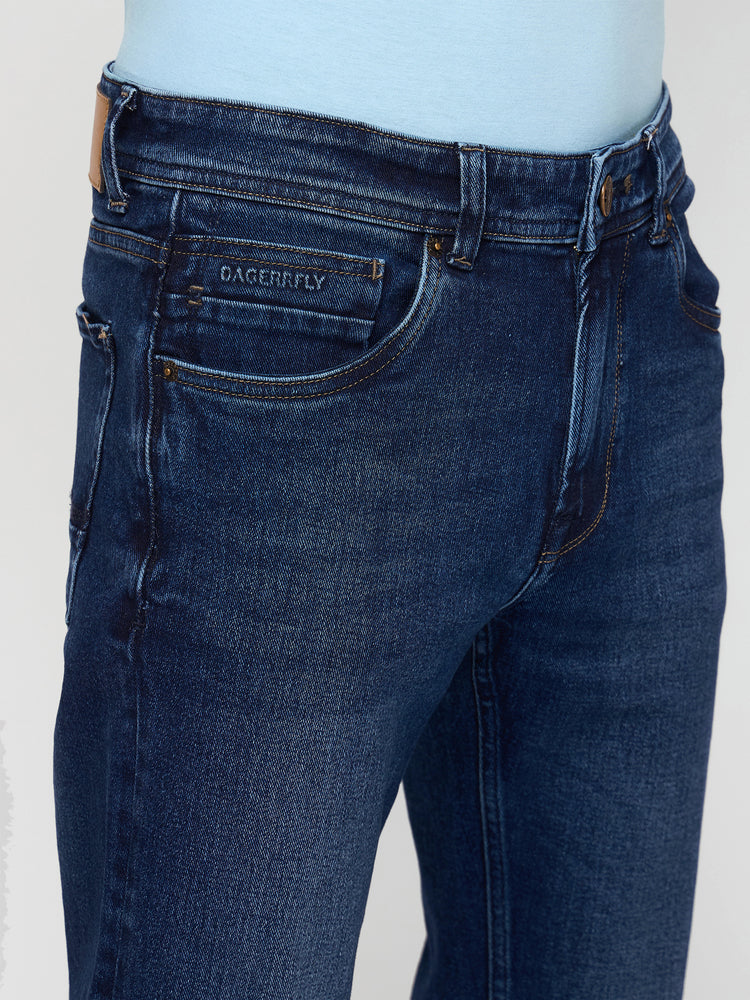 Straight Fit Dark Wash Jeans