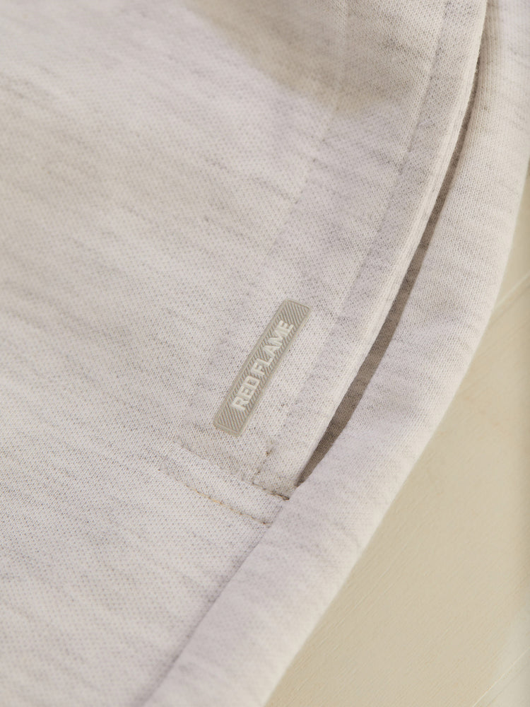 White Knits Jacquard Shorts