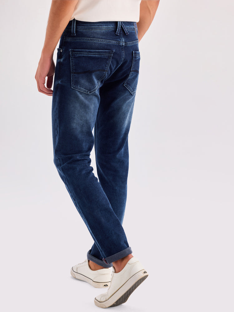 Dark Blue Dean Slim Fit Mid Rise Jeans