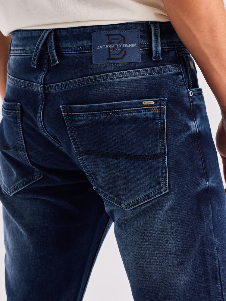 Dark Blue Dean Slim Fit Mid Rise Jeans