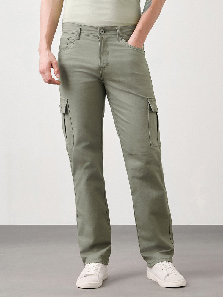 Relaxed Fit Canvas Cargo Trouser