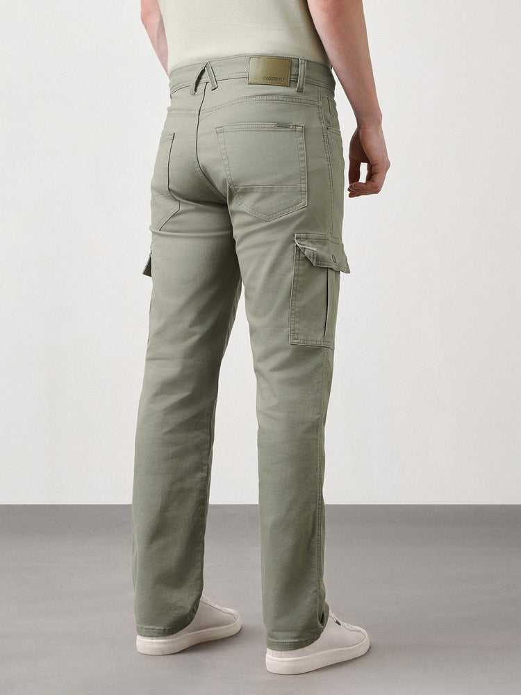 Relaxed Fit Canvas Cargo Trouser