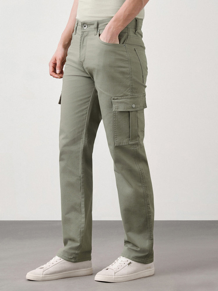 Relaxed Fit Canvas Cargo Trouser