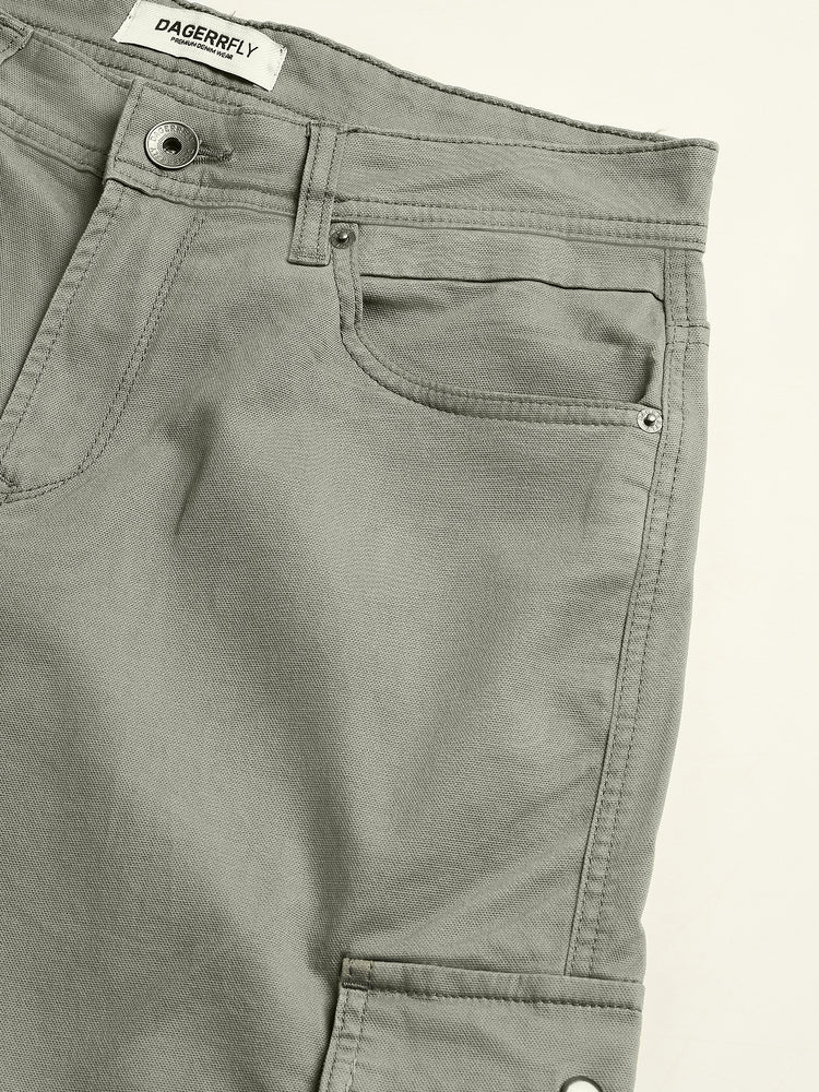 Relaxed Fit Canvas Cargo Trouser