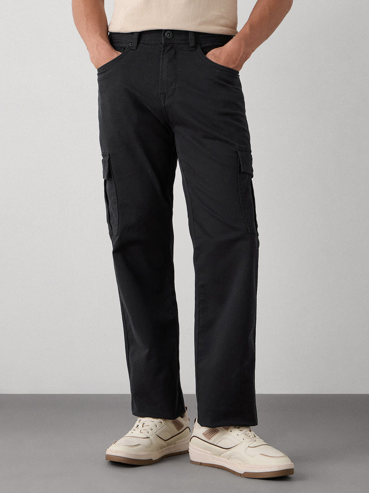 Relaxed Fit Canvas Cargo Trouser
