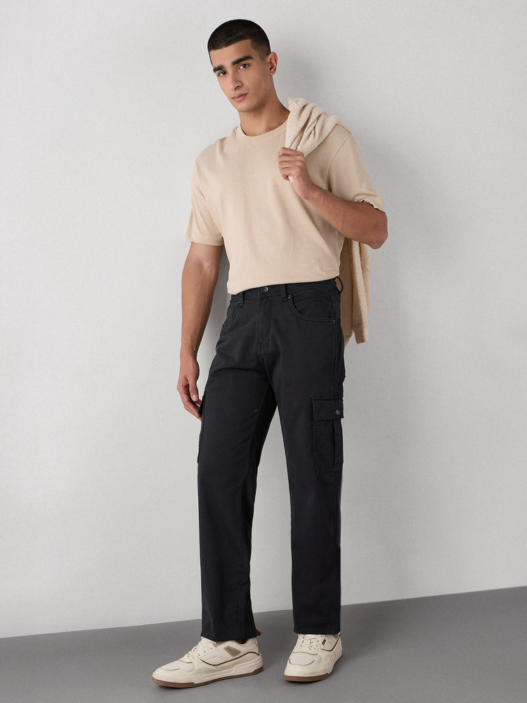 Relaxed Fit Canvas Cargo Trouser