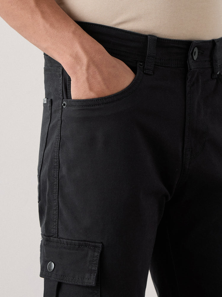 Relaxed Fit Canvas Cargo Trouser