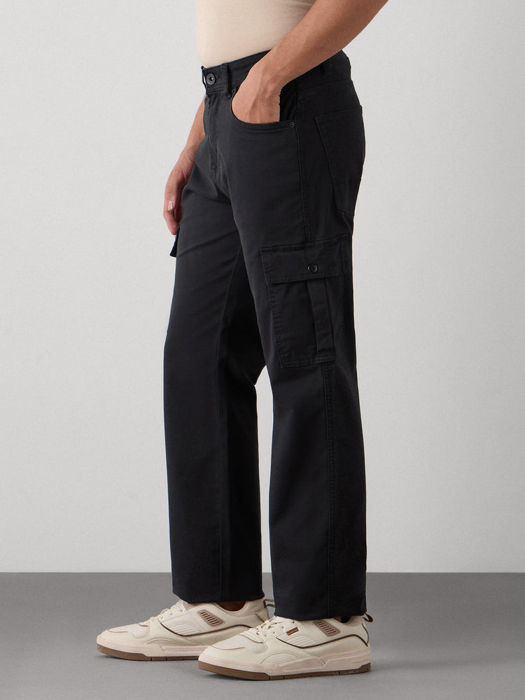Relaxed Fit Canvas Cargo Trouser