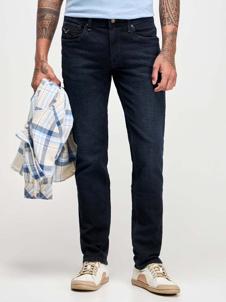Straight Fit Dark Wash Jeans