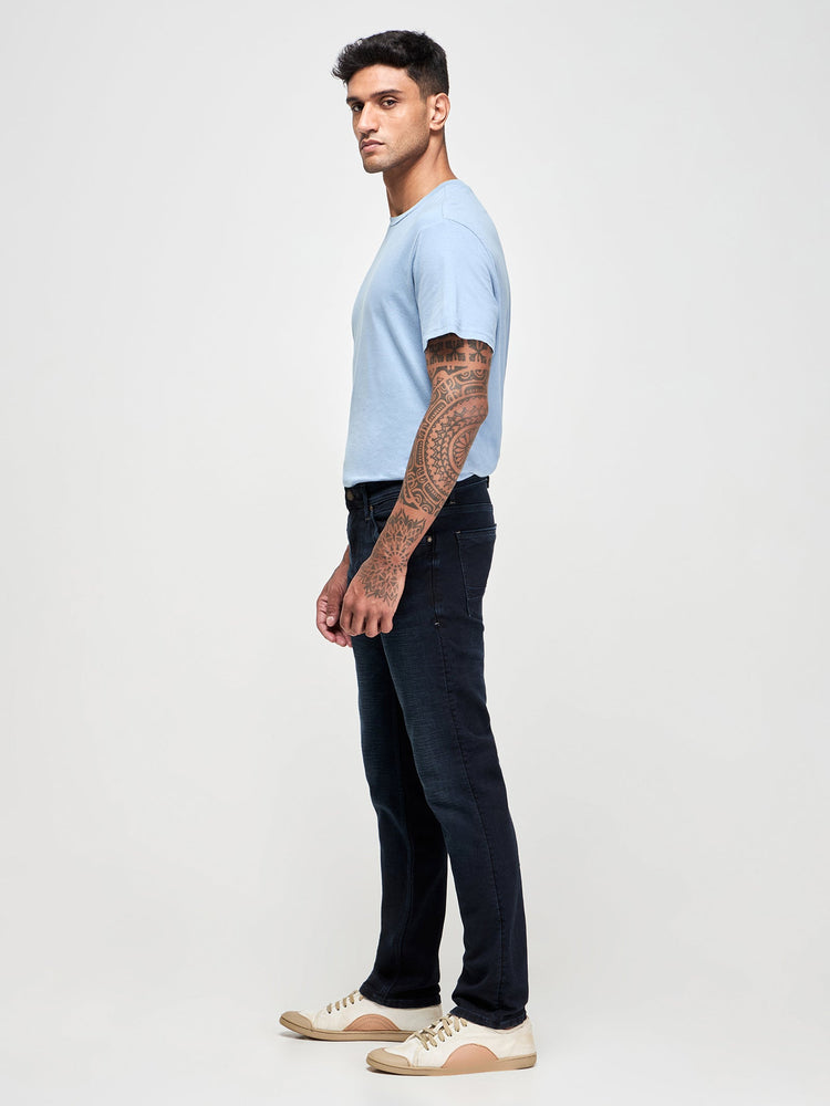 Straight Fit Dark Wash Jeans