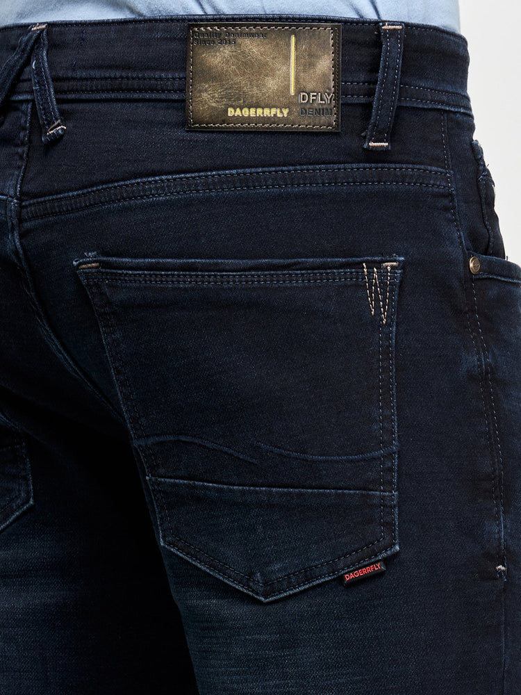Straight Fit Dark Wash Jeans