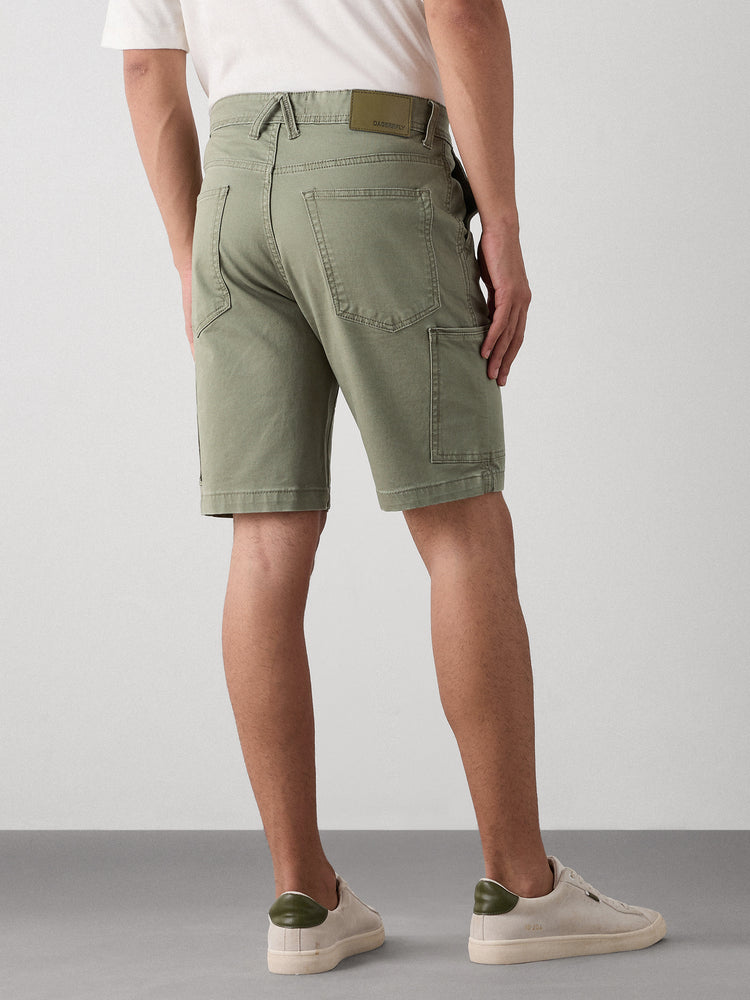 Regular Fit Canvas Cargo Shorts