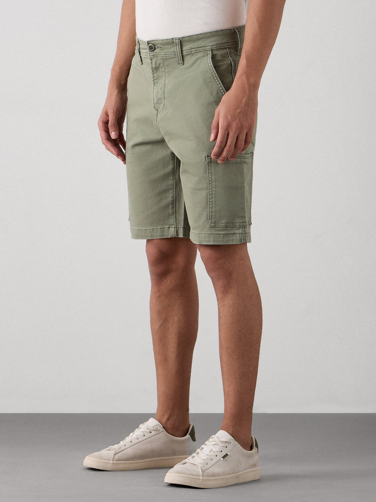 Regular Fit Canvas Cargo Shorts