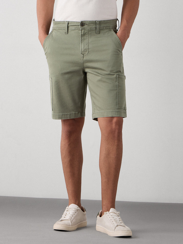 Regular Fit Canvas Cargo Shorts