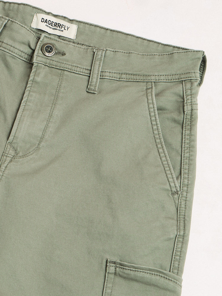 Regular Fit Canvas Cargo Shorts
