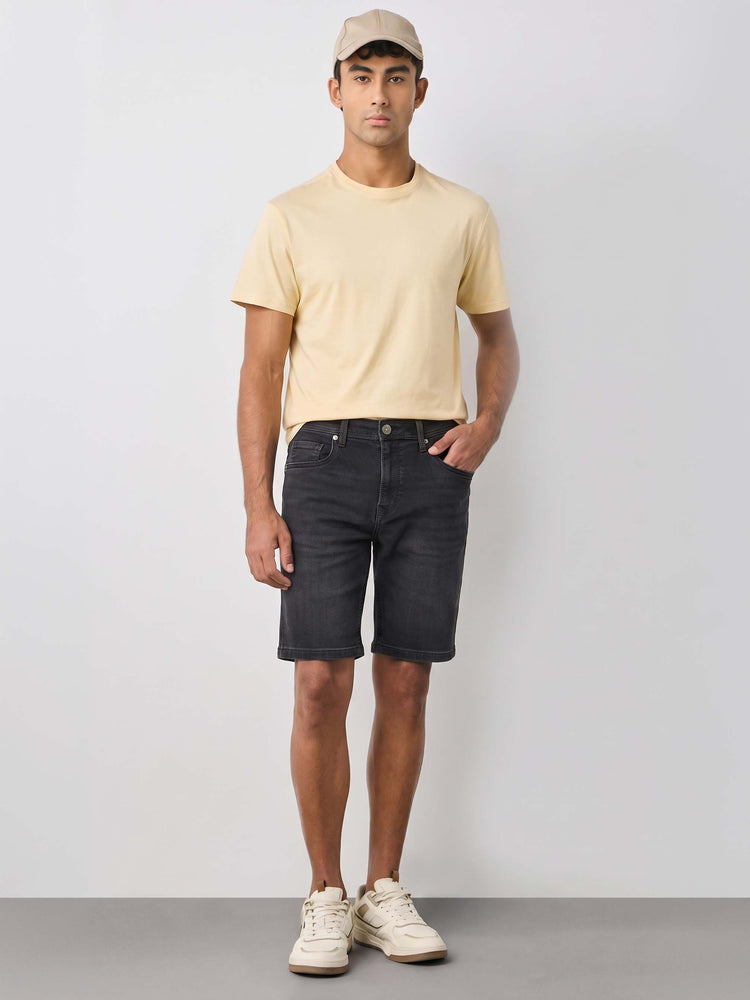 Dark Blue Denim Shorts