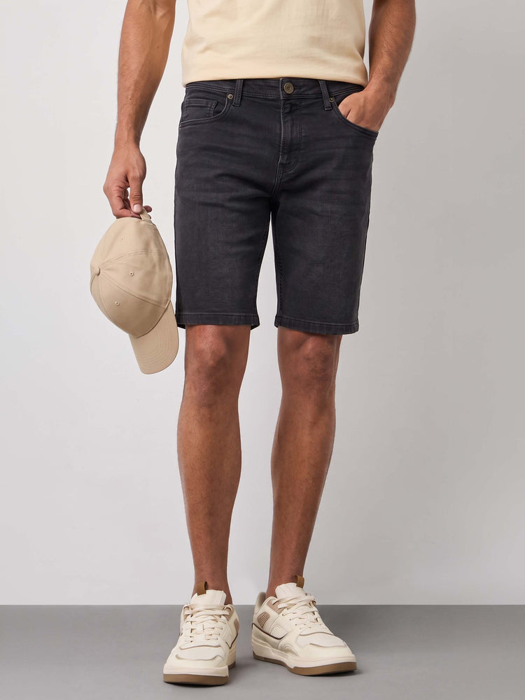 Dark Blue Denim Shorts