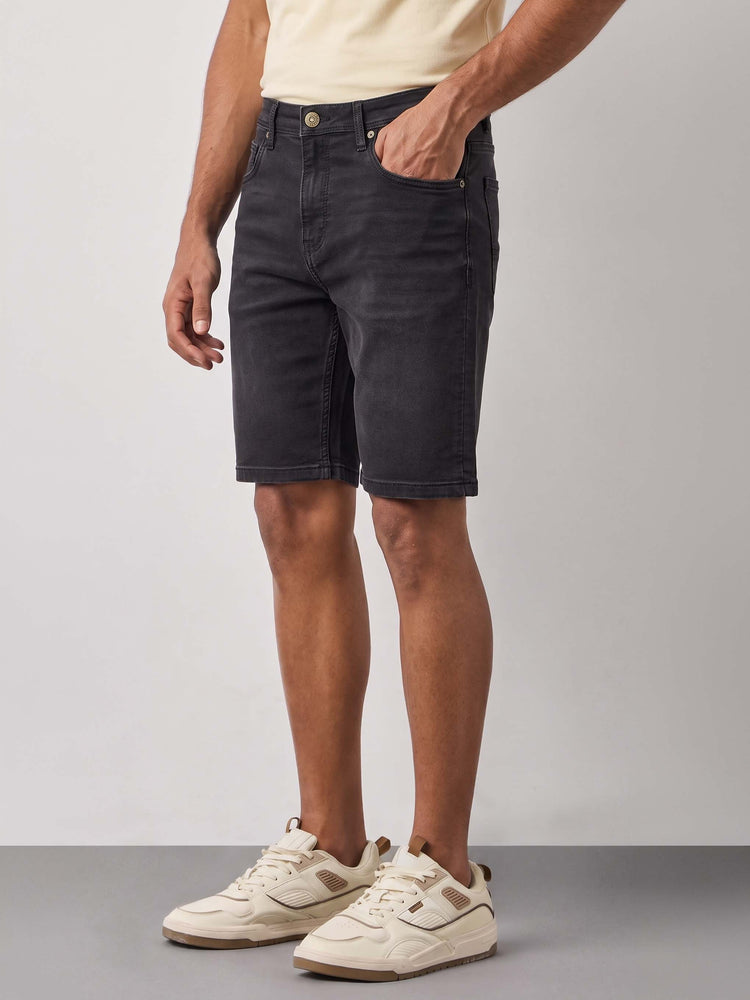 Dark Blue Denim Shorts