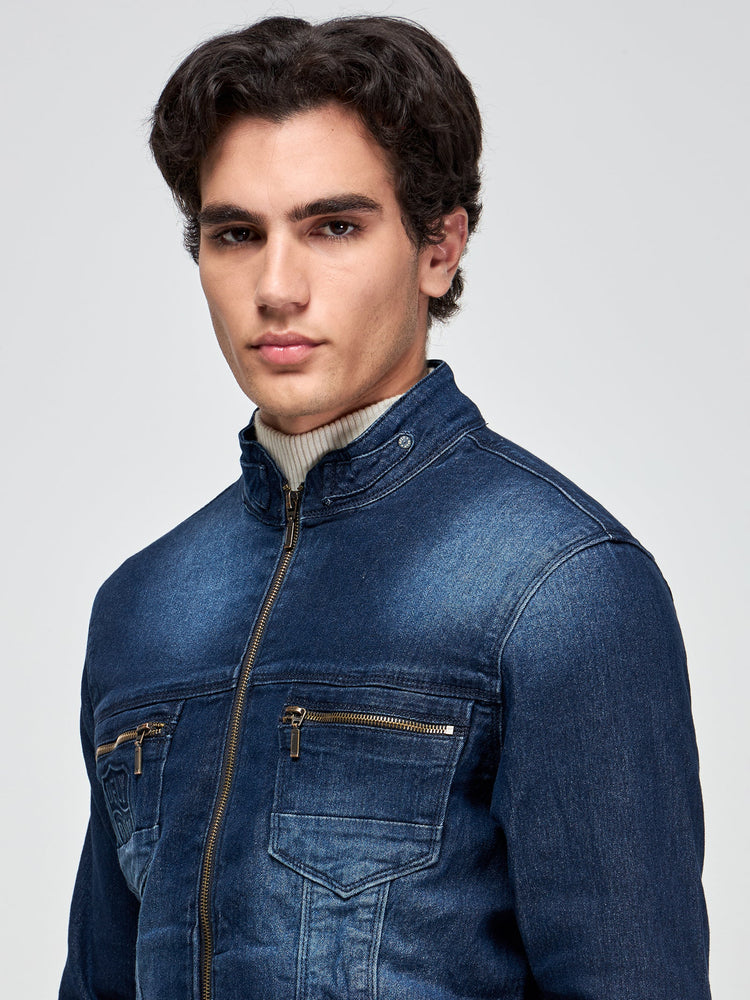 Zipped Denim Jacket