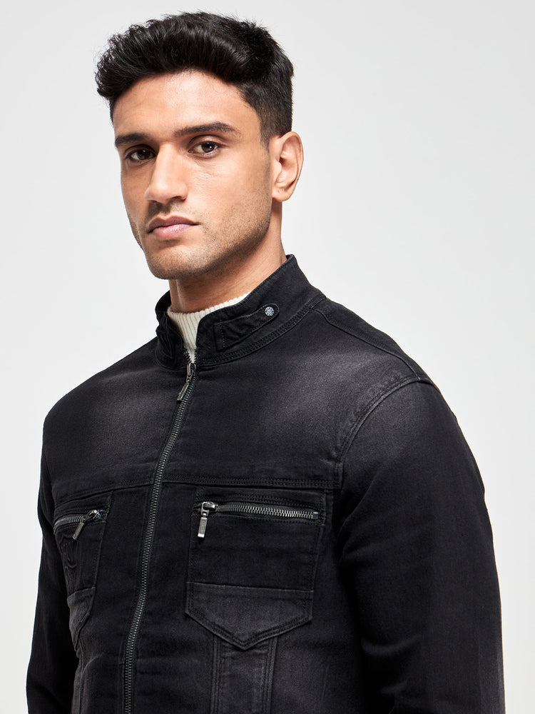 Zipped Denim Jacket