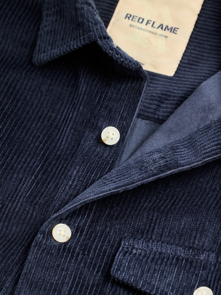 Navy Corduroy Over Shirt