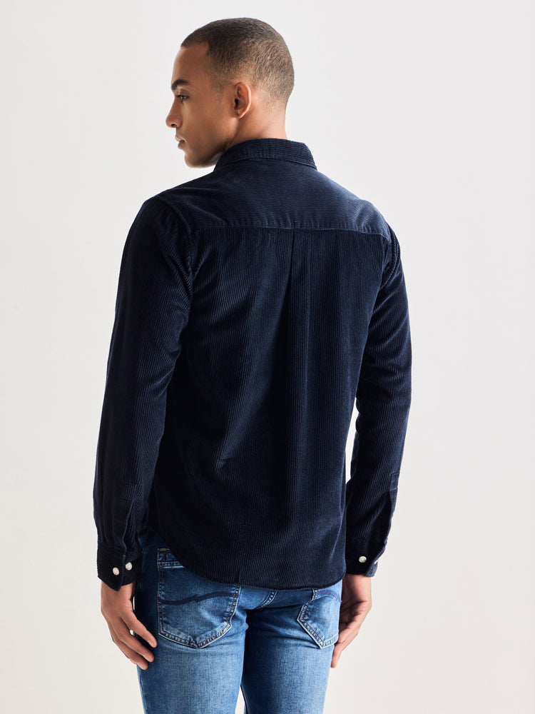 Navy Corduroy Over Shirt