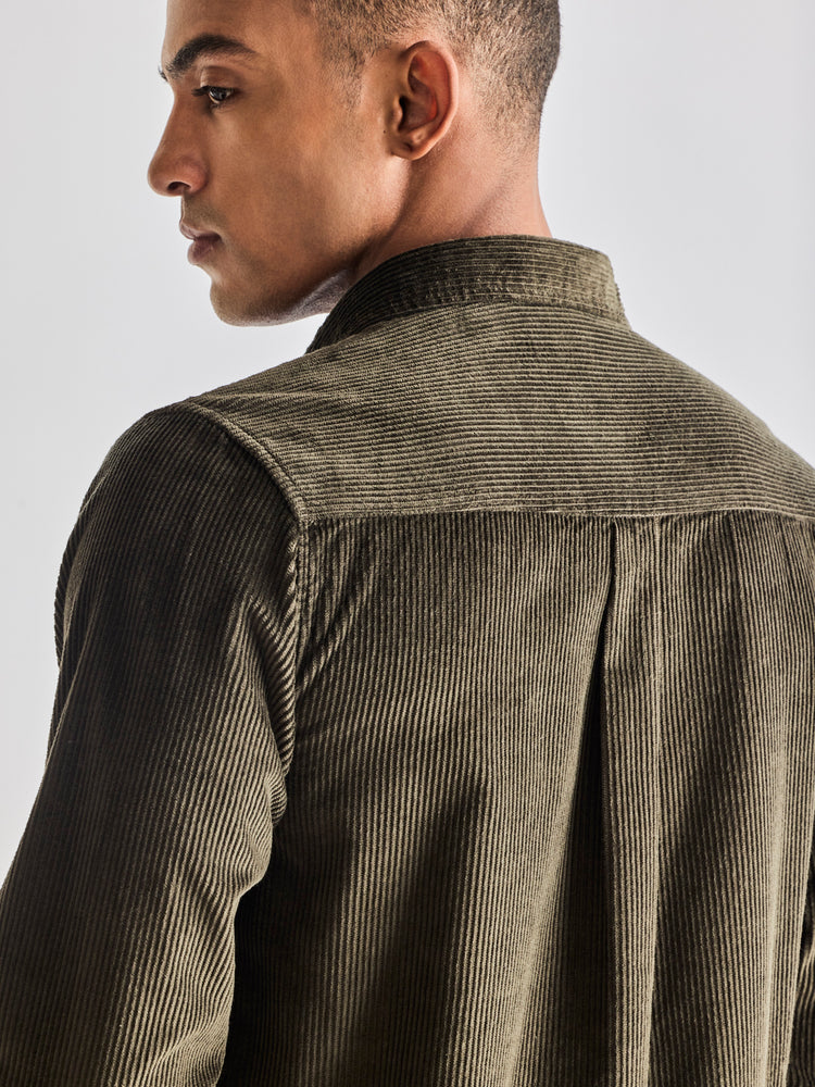 Green Corduroy Over Shirt