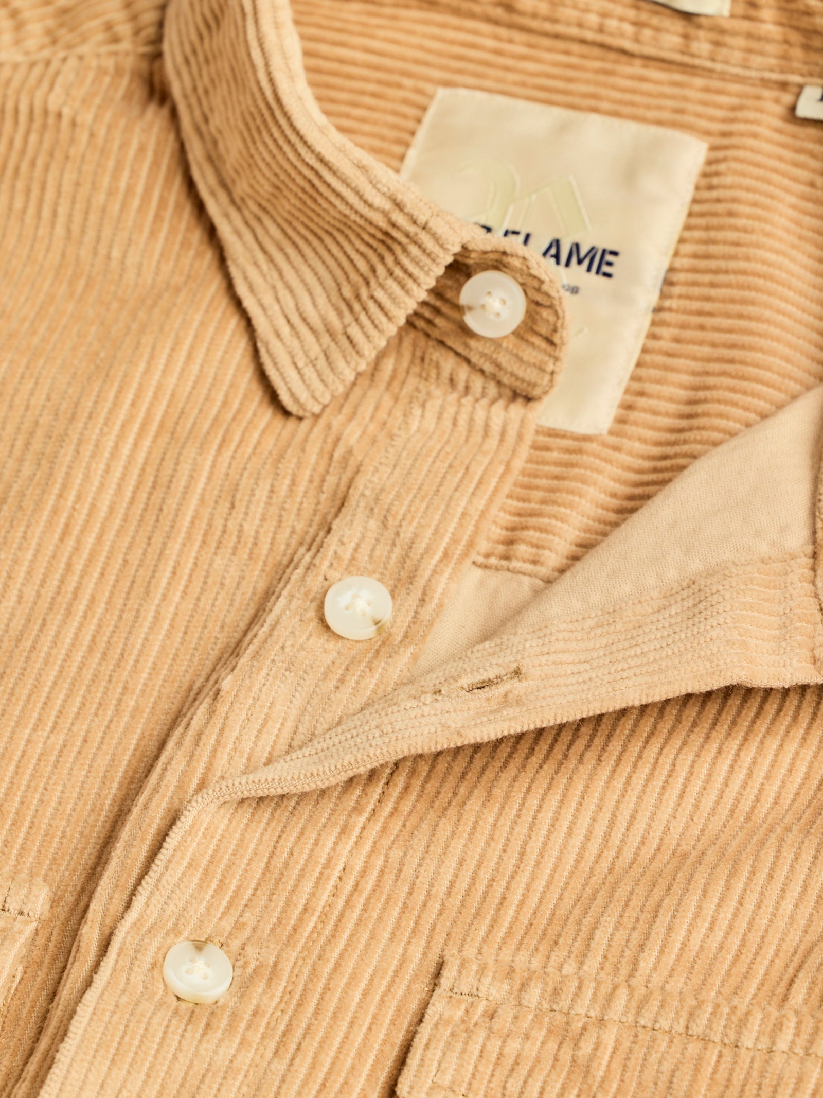 Cream Corduroy Over Shirt