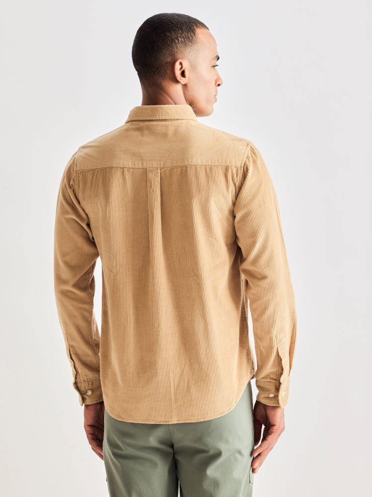 Cream Corduroy Over Shirt