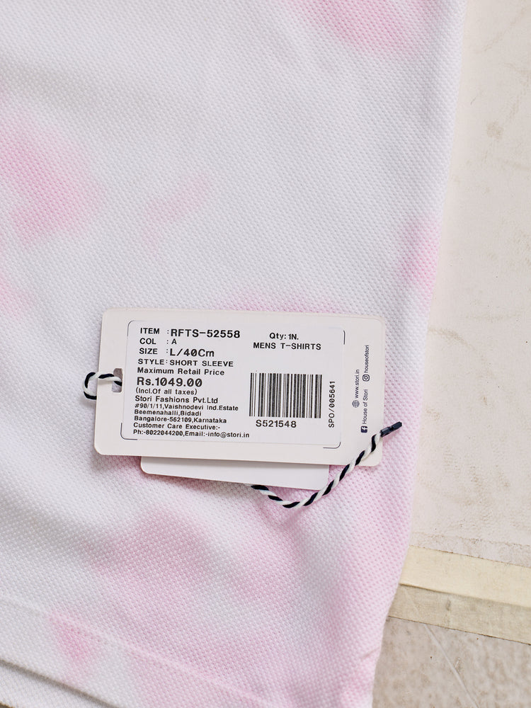 Pink Tie Dye Polo T-Shirt