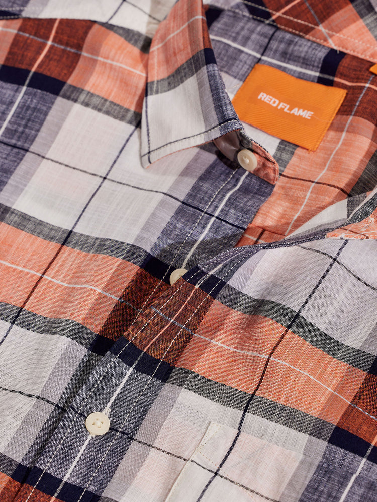 Orange Checked Shirt