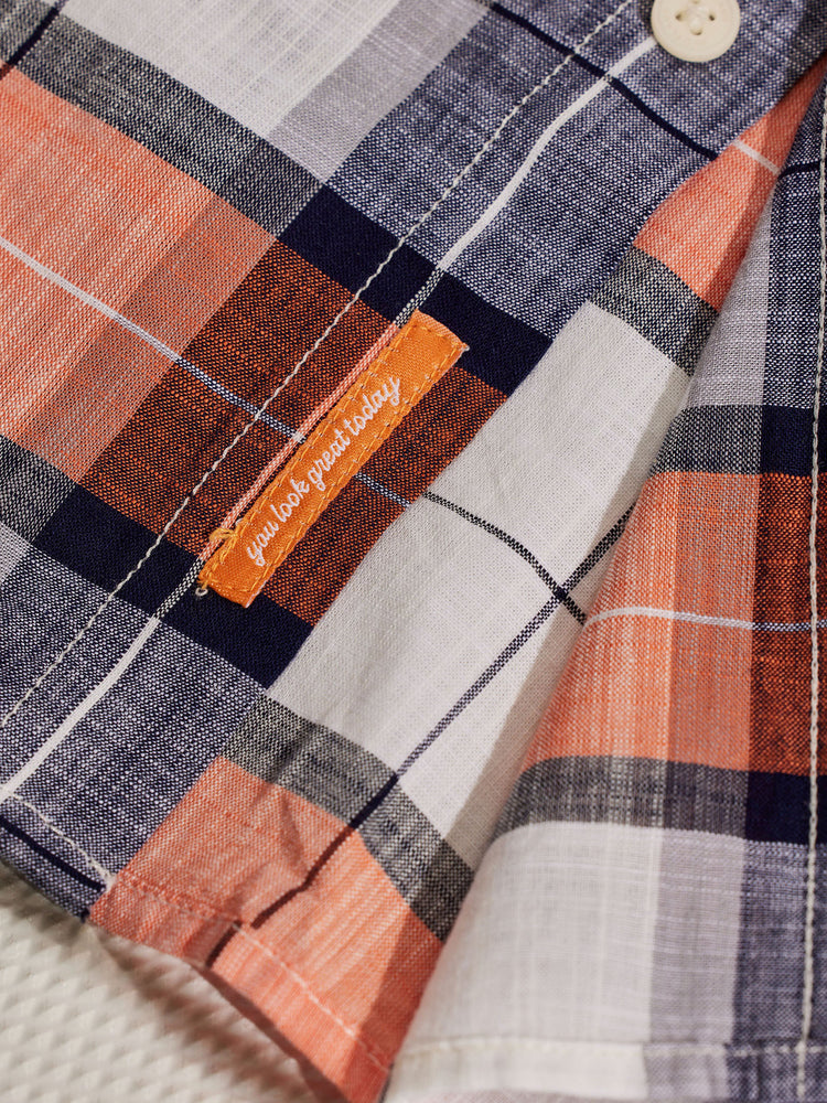 Orange Checked Shirt