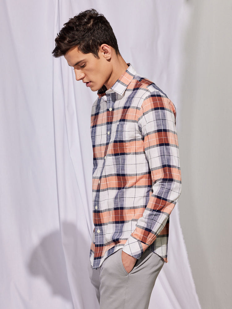 Orange Checked Shirt