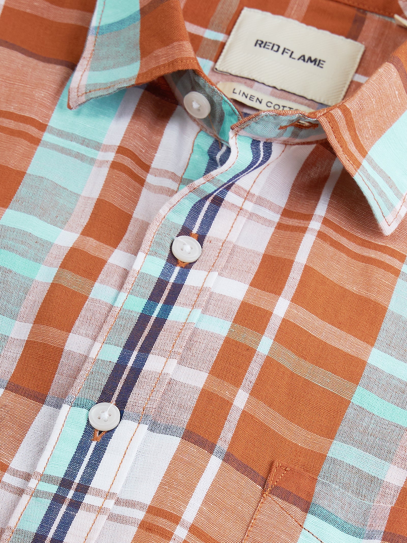 Checked Linen Cotton Shirt