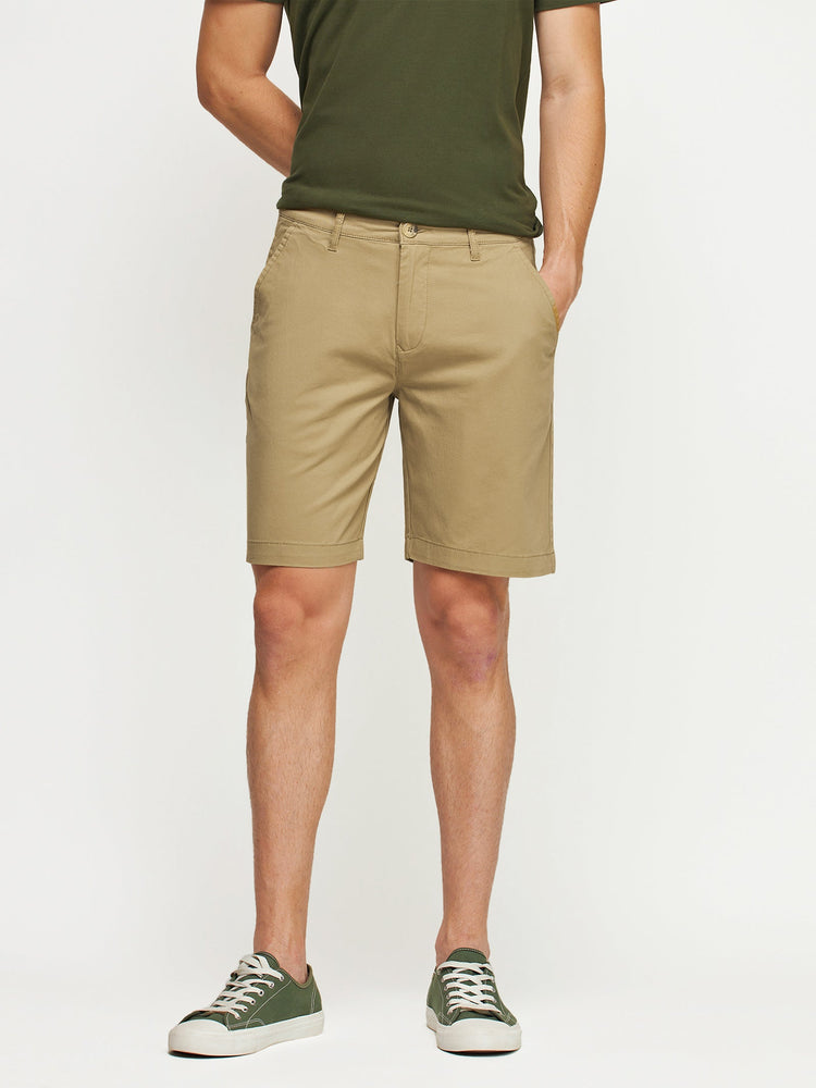 Cotton Twill Stretch Shorts
