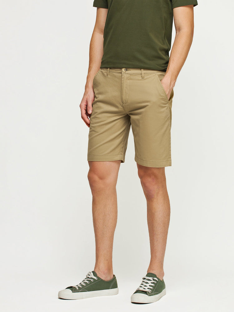 Cotton Twill Stretch Shorts