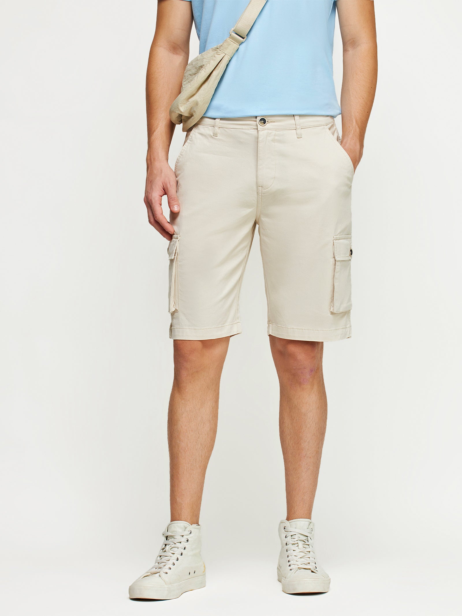 Cotton Twill Cargo Shorts