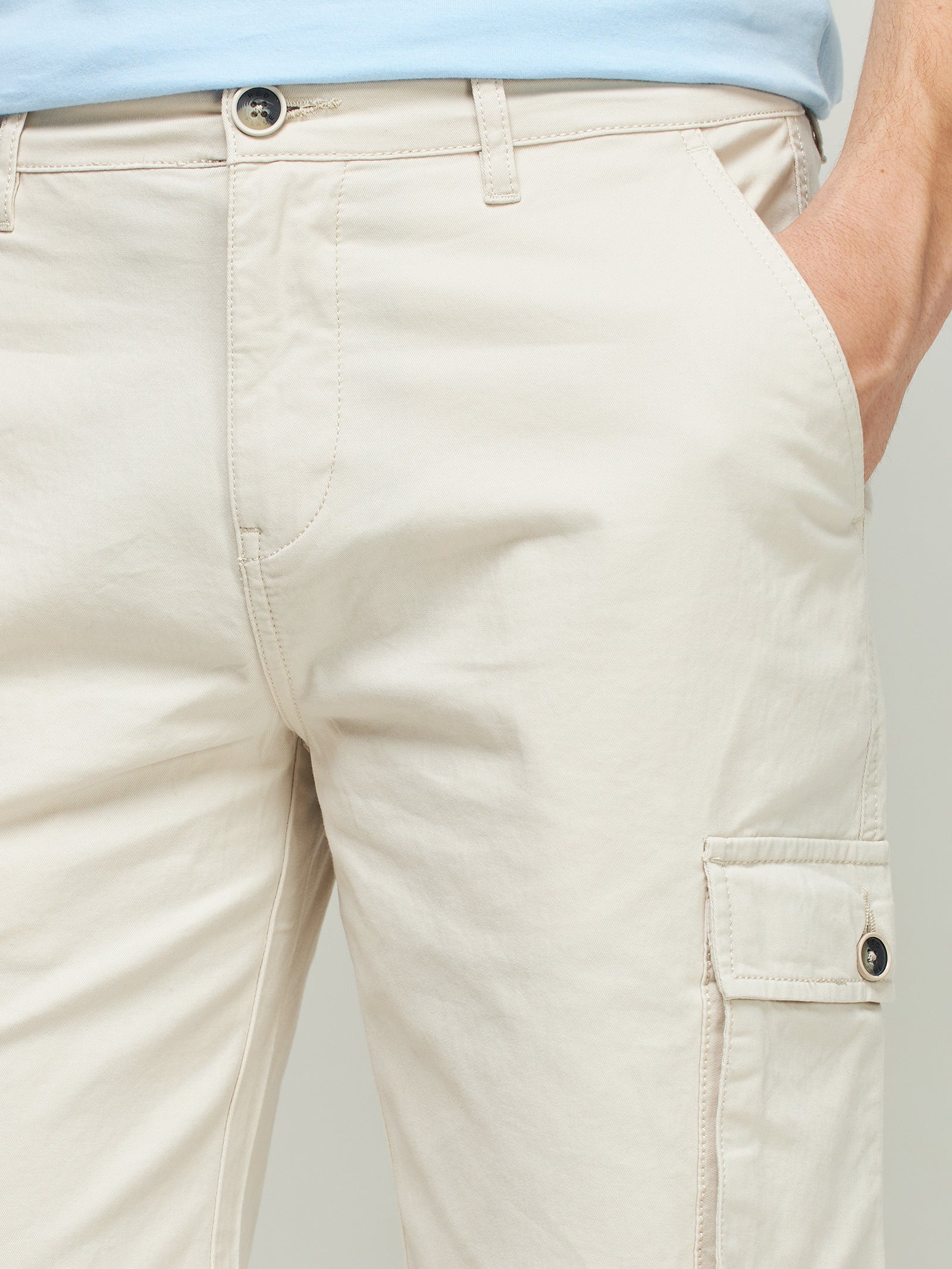 Cotton Twill Cargo Shorts