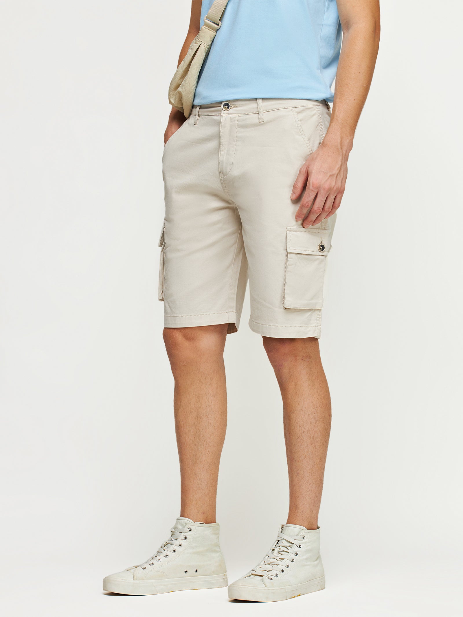 Cotton Twill Cargo Shorts