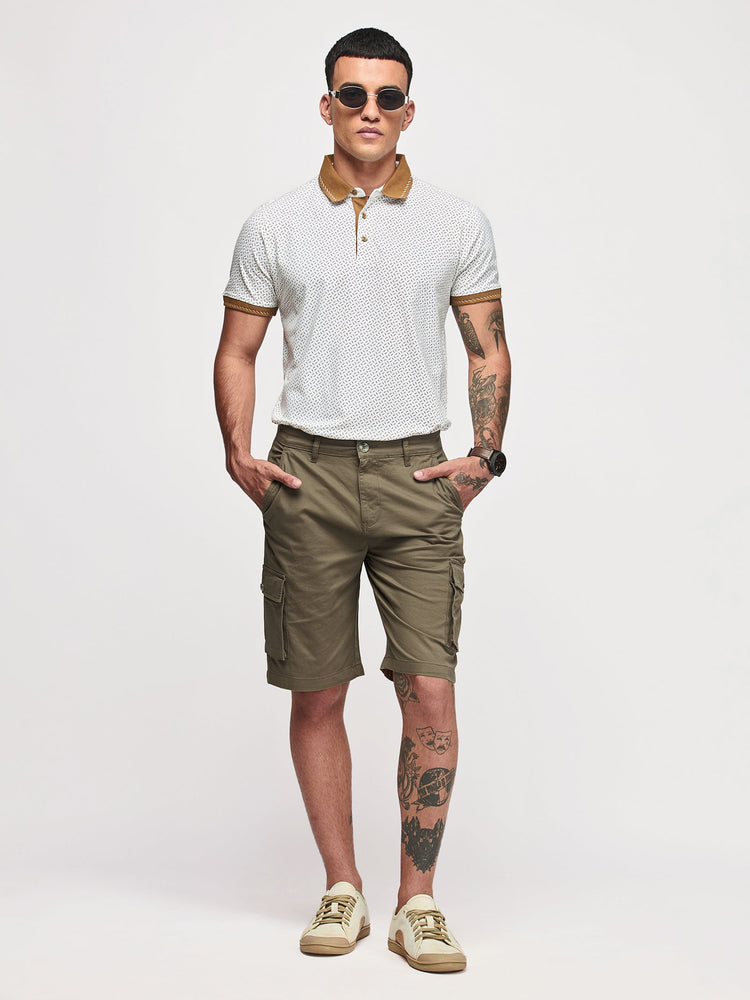Twill Stretch Cargo Shorts
