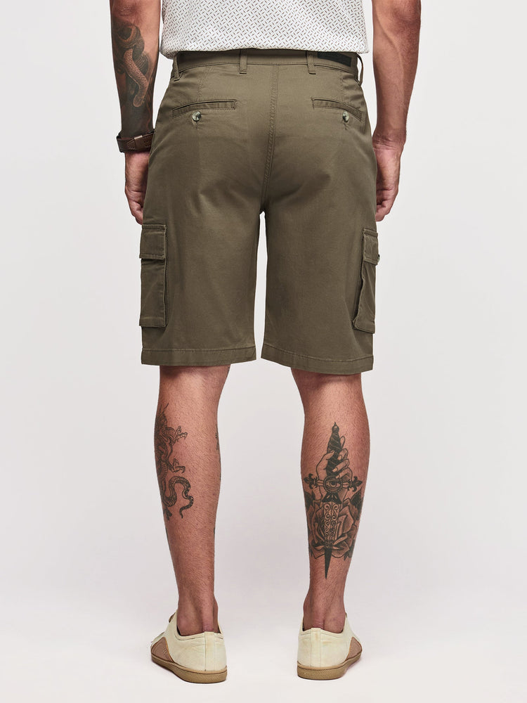 Twill Stretch Cargo Shorts