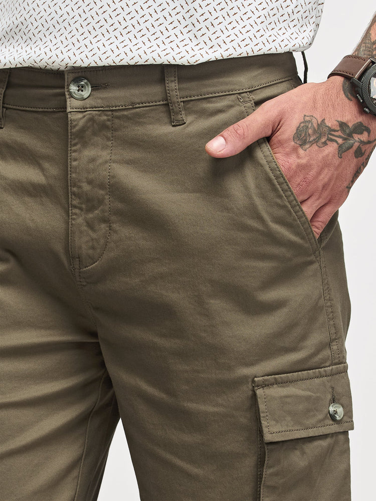 Twill Stretch Cargo Shorts
