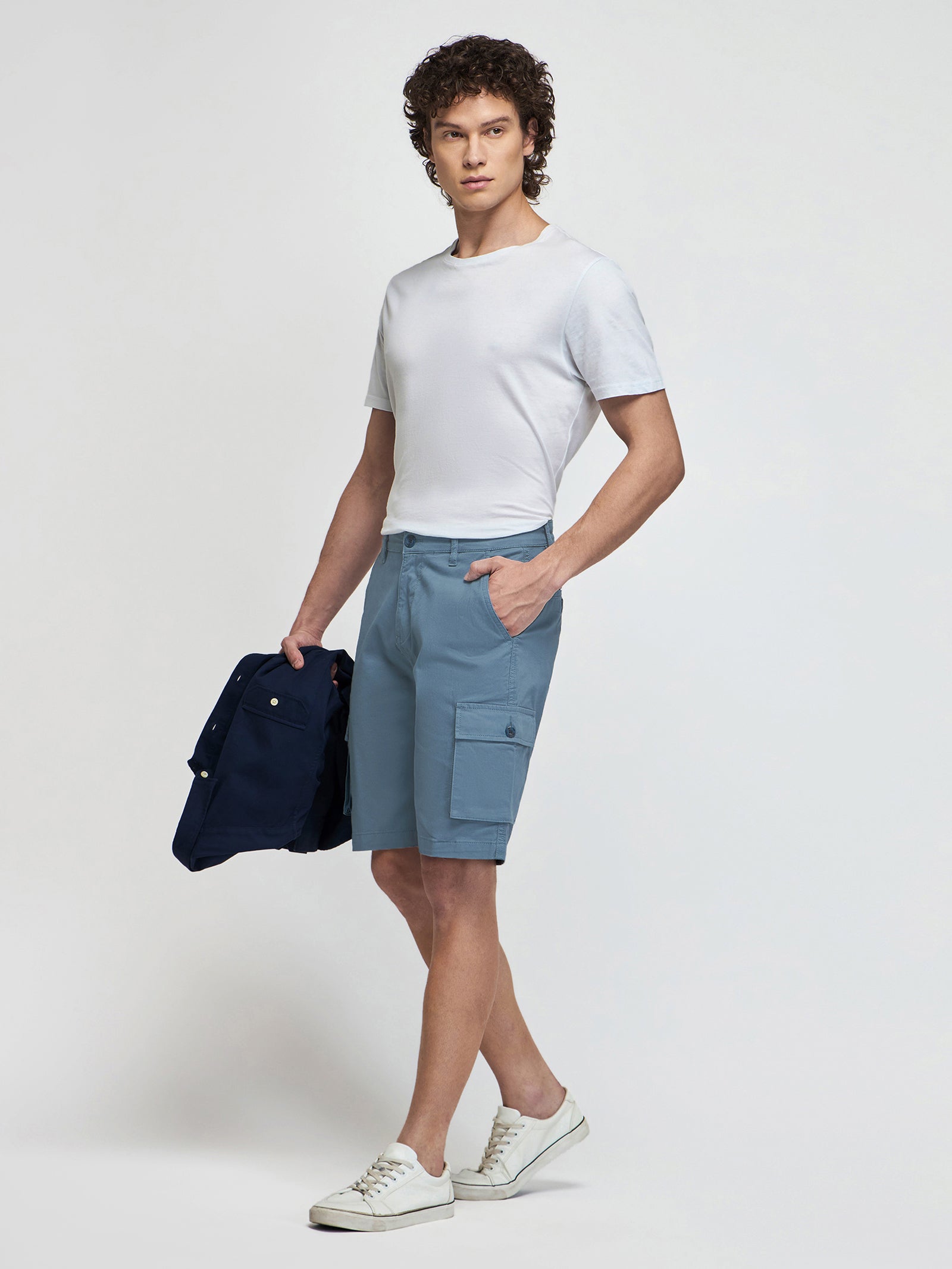 Cotton Twill Cargo Shorts